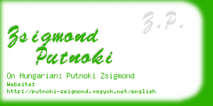 zsigmond putnoki business card